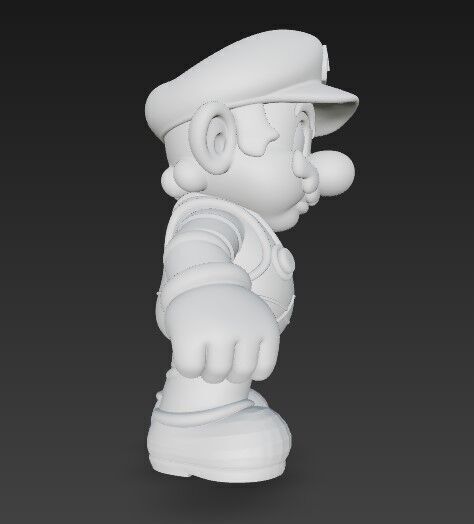 Icon of Video Games in 3D Detailed Super Mario Figure Model 3D print model_7