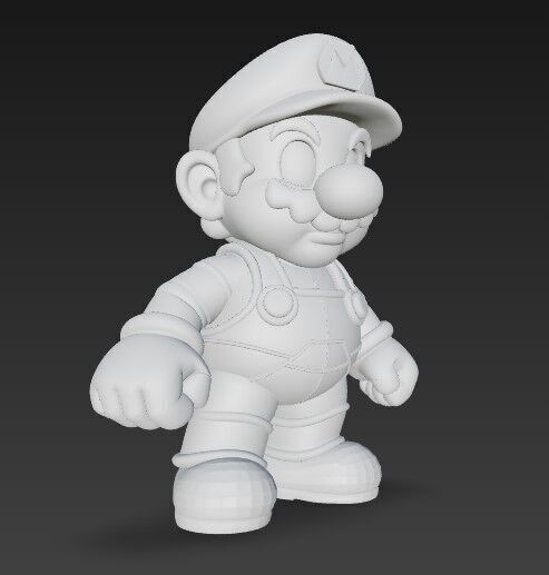 Icon of Video Games in 3D Detailed Super Mario Figure Model 3D print model_6