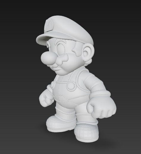 Icon of Video Games in 3D Detailed Super Mario Figure Model 3D print model_14