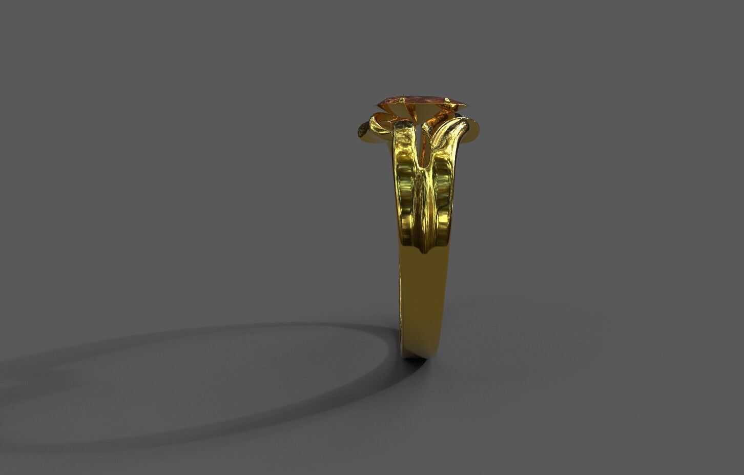 High-Quality 3D Ring Model Low-poly 3D model_3
