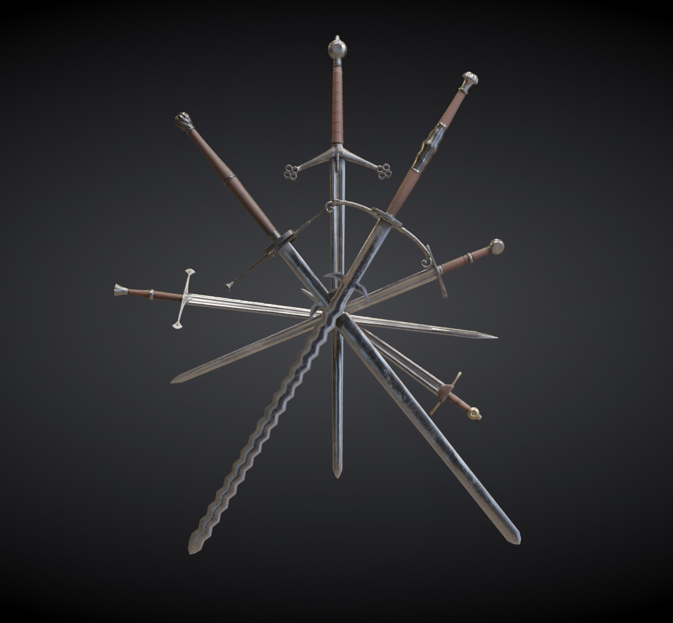 Medieval Weapon Pack Low-poly 3D model_33