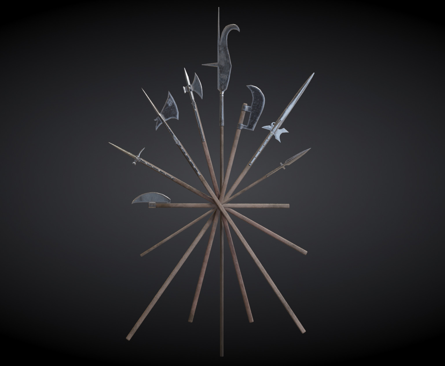 Medieval Weapon Pack Low-poly 3D model_31
