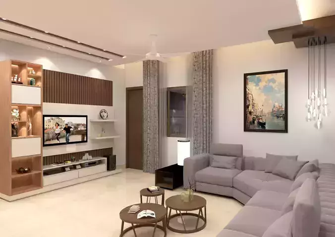 LIVING DINING AREA SKETCHUP VRAY SCENE DS004