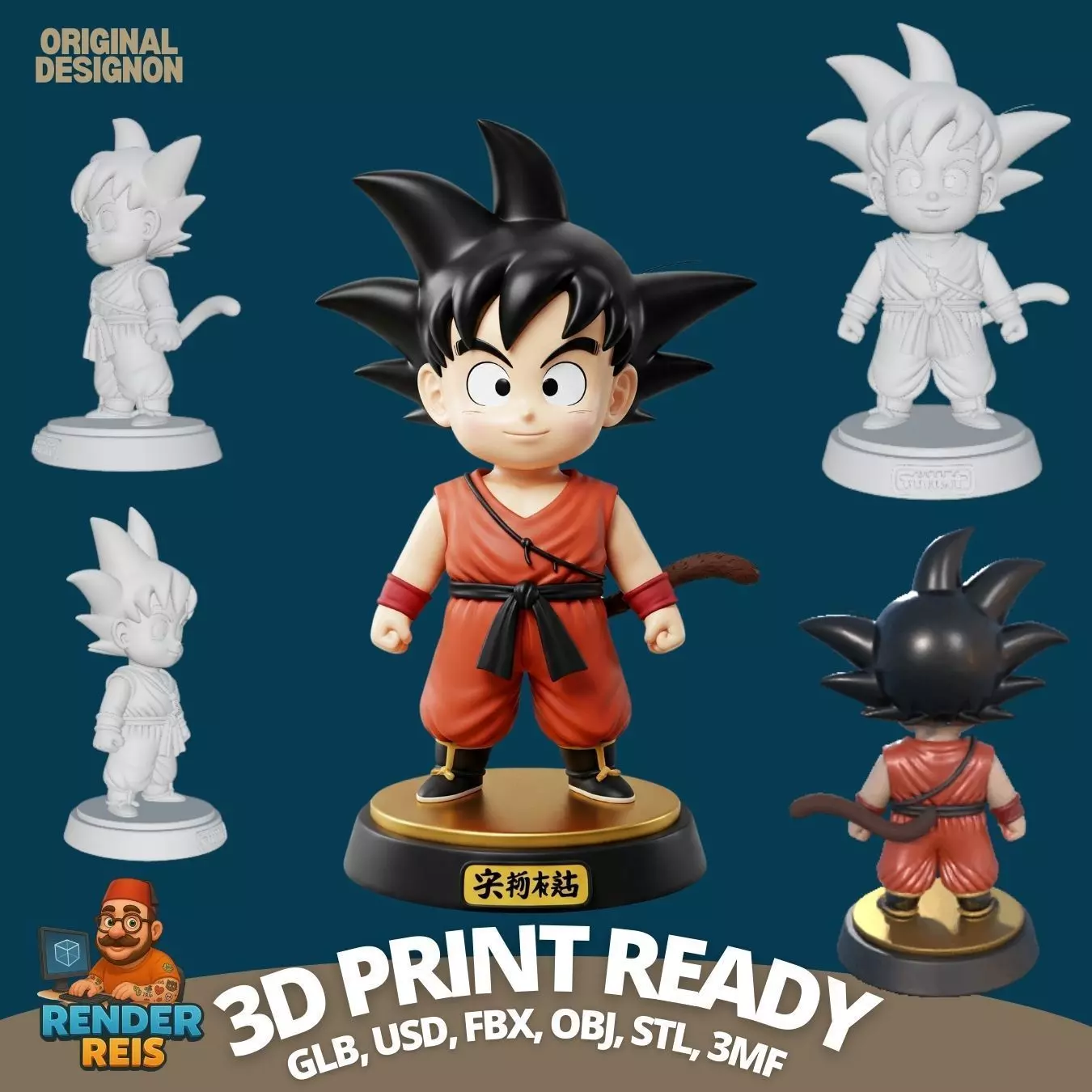The Cheerful Hero of the Saiyan Race in 3D 3D print model_0