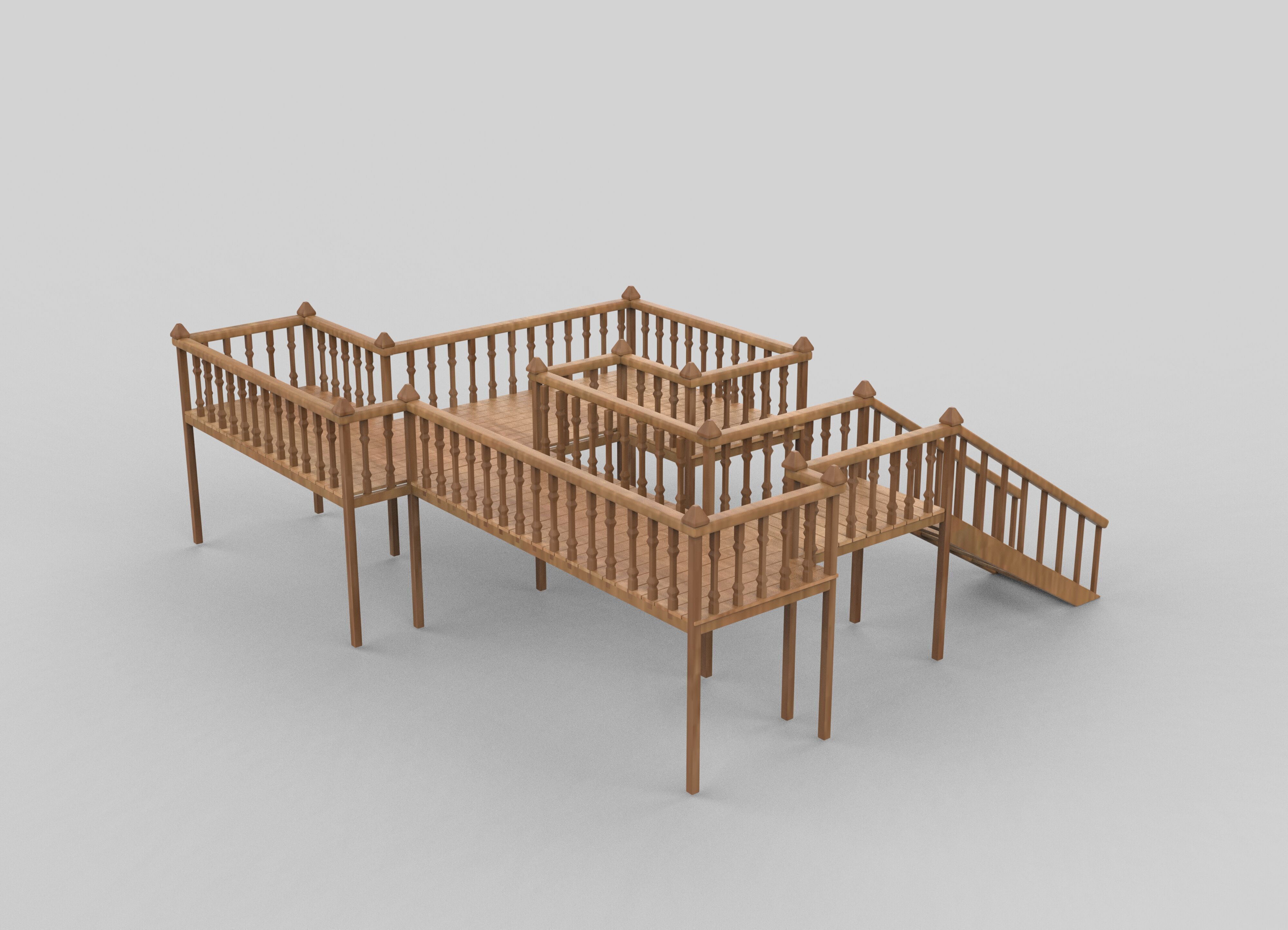 Multi Tier Deck 3D model_5
