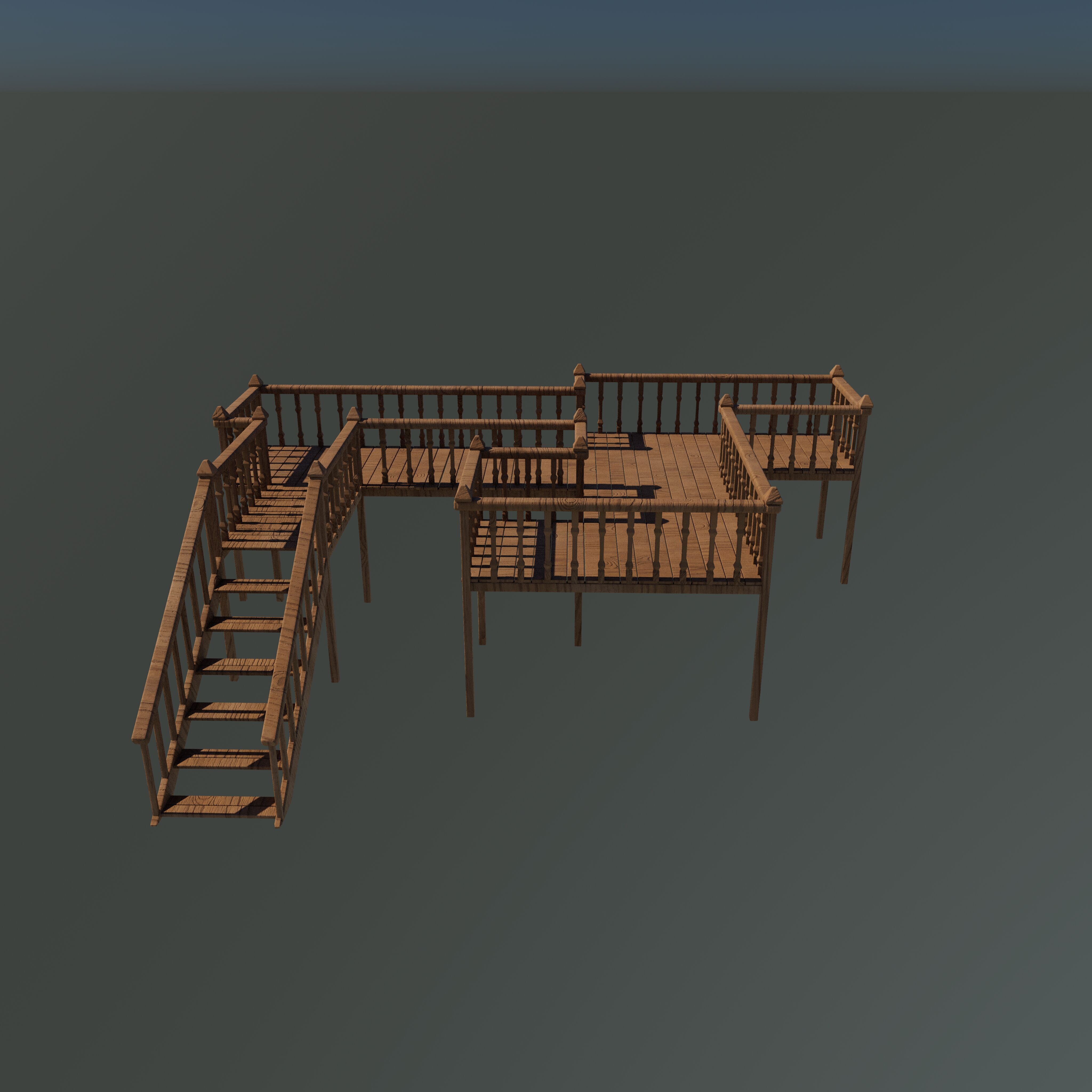 Multi Tier Deck 3D model_11
