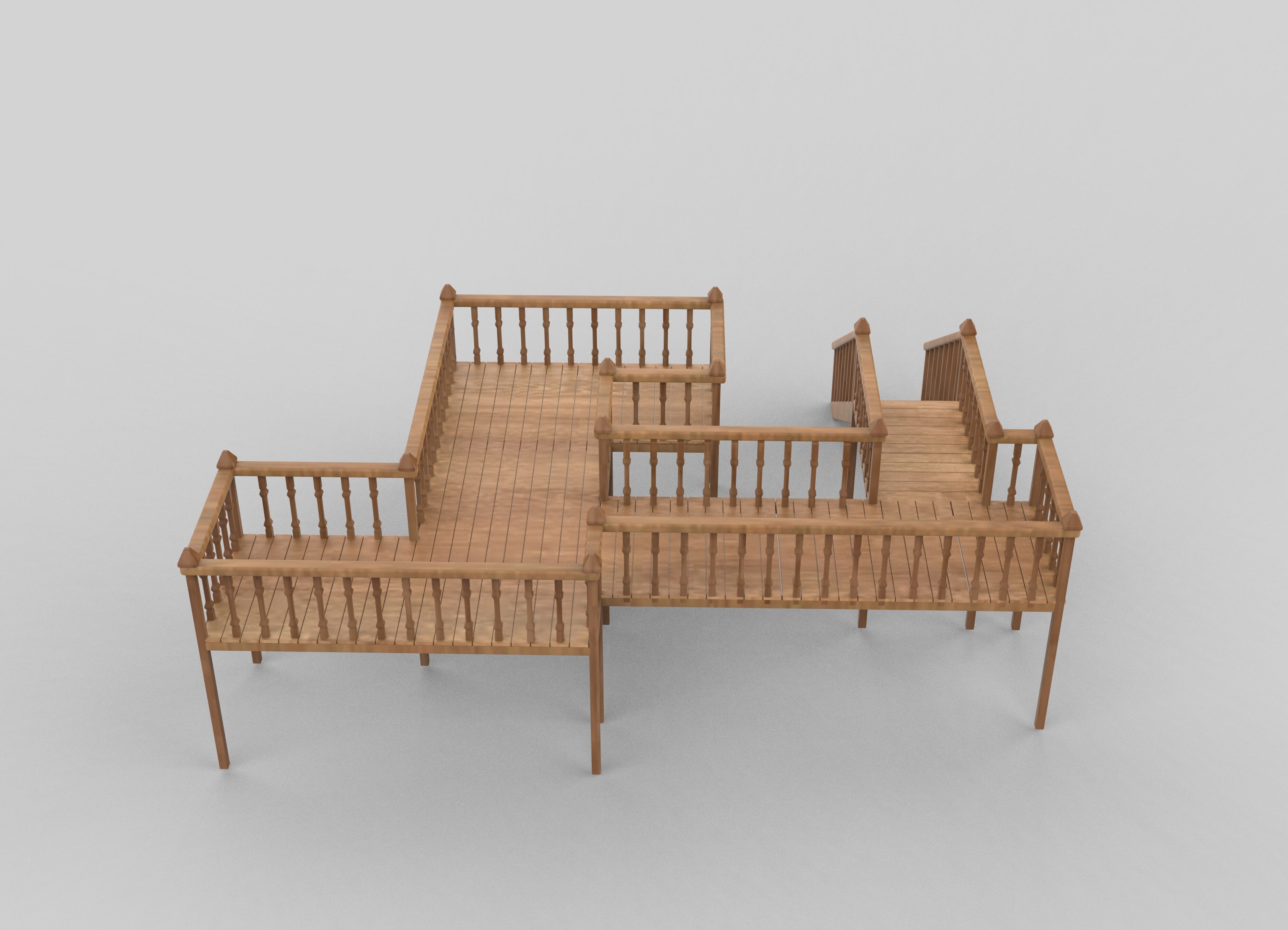 Multi Tier Deck 3D model_7
