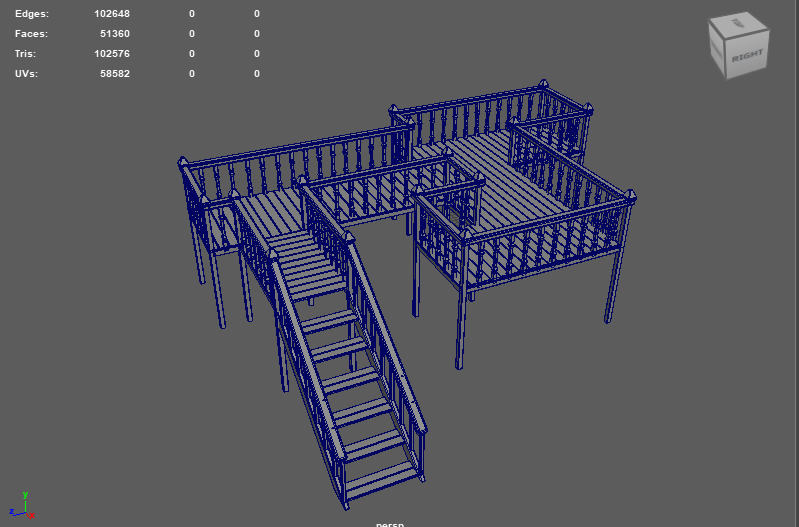 Multi Tier Deck 3D model_14