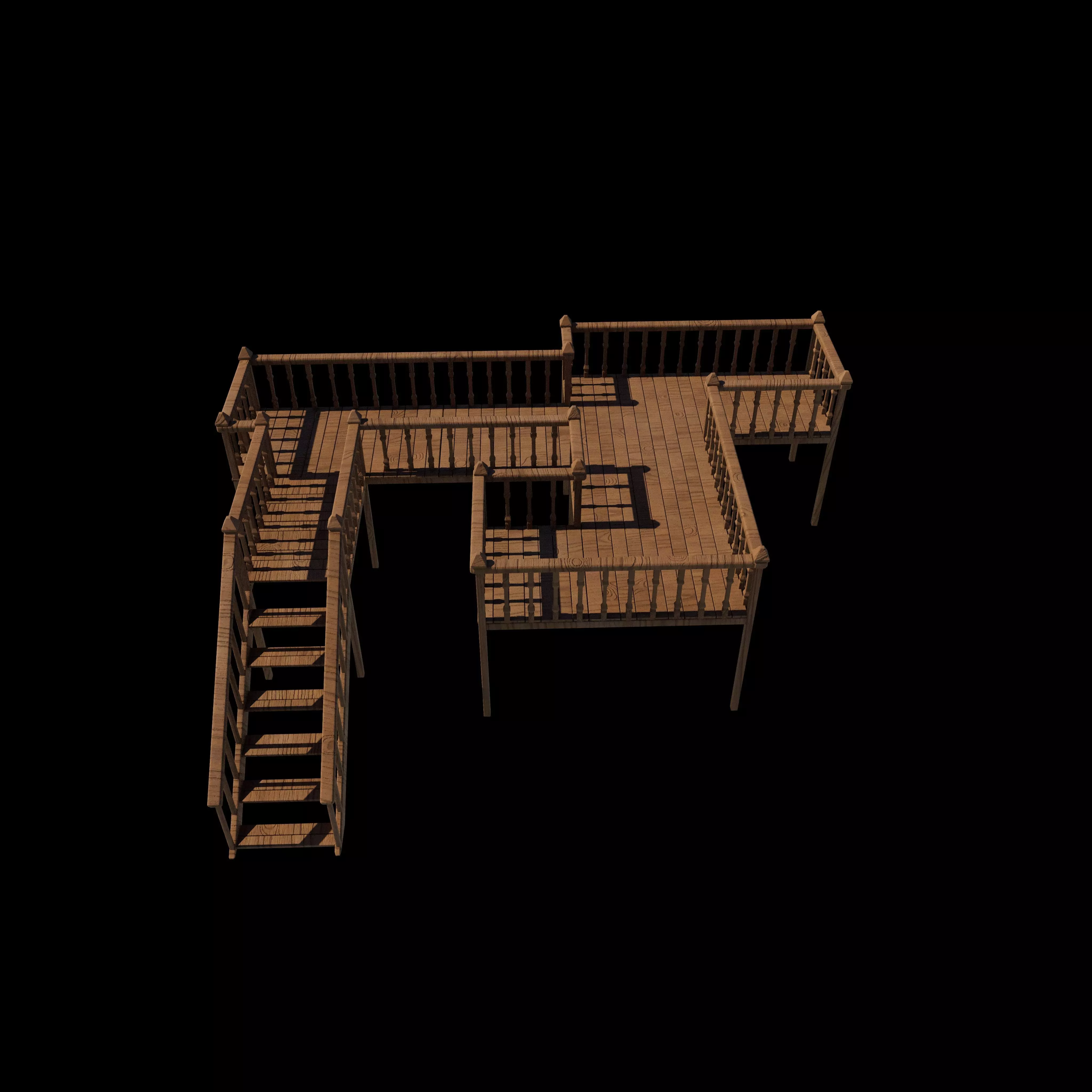 Multi Tier Deck 3D model_0