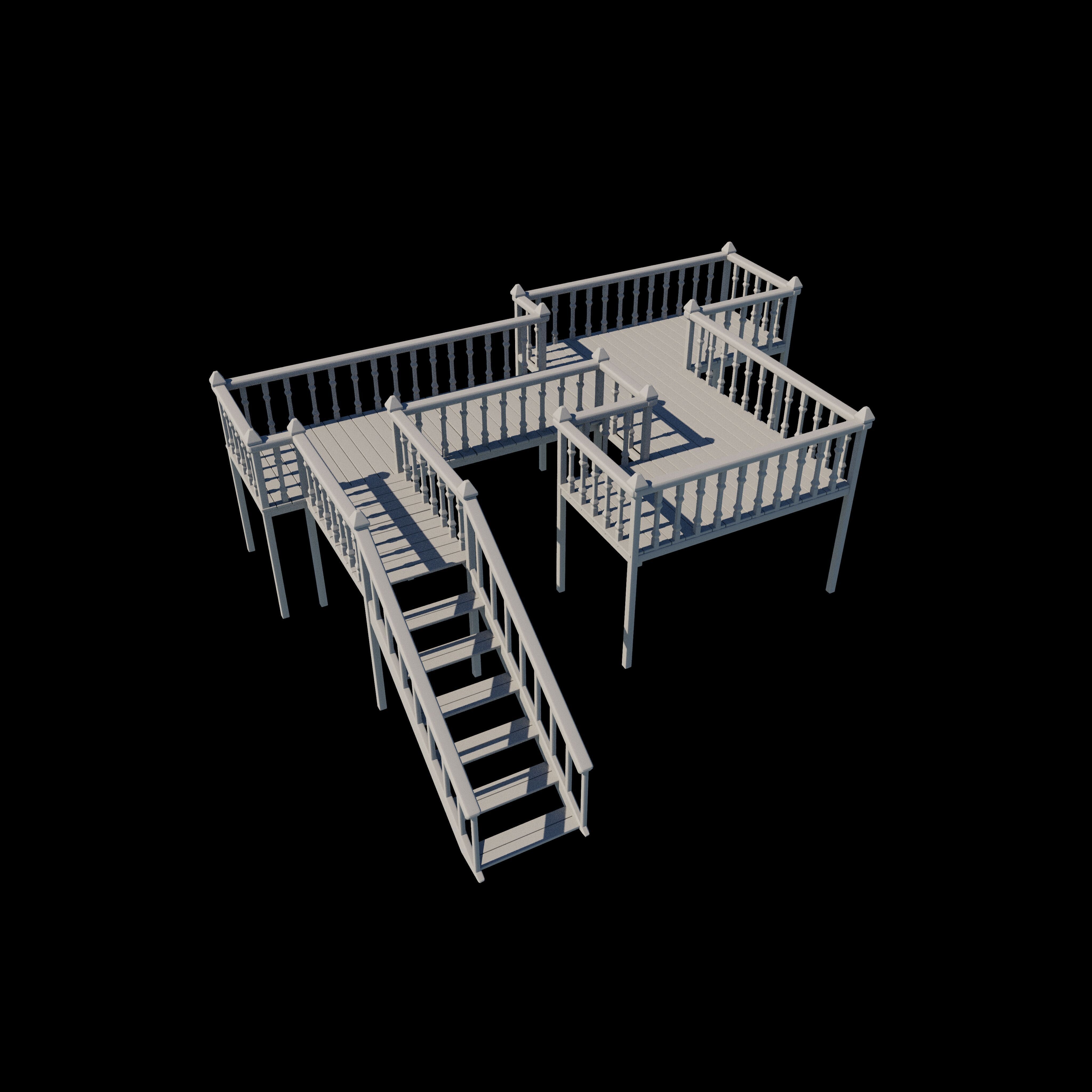 Multi Tier Deck 3D model_8