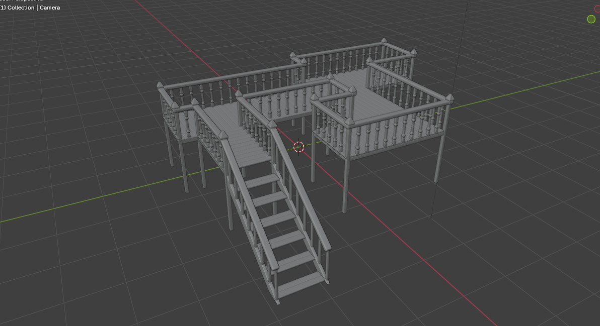 Multi Tier Deck 3D model_15