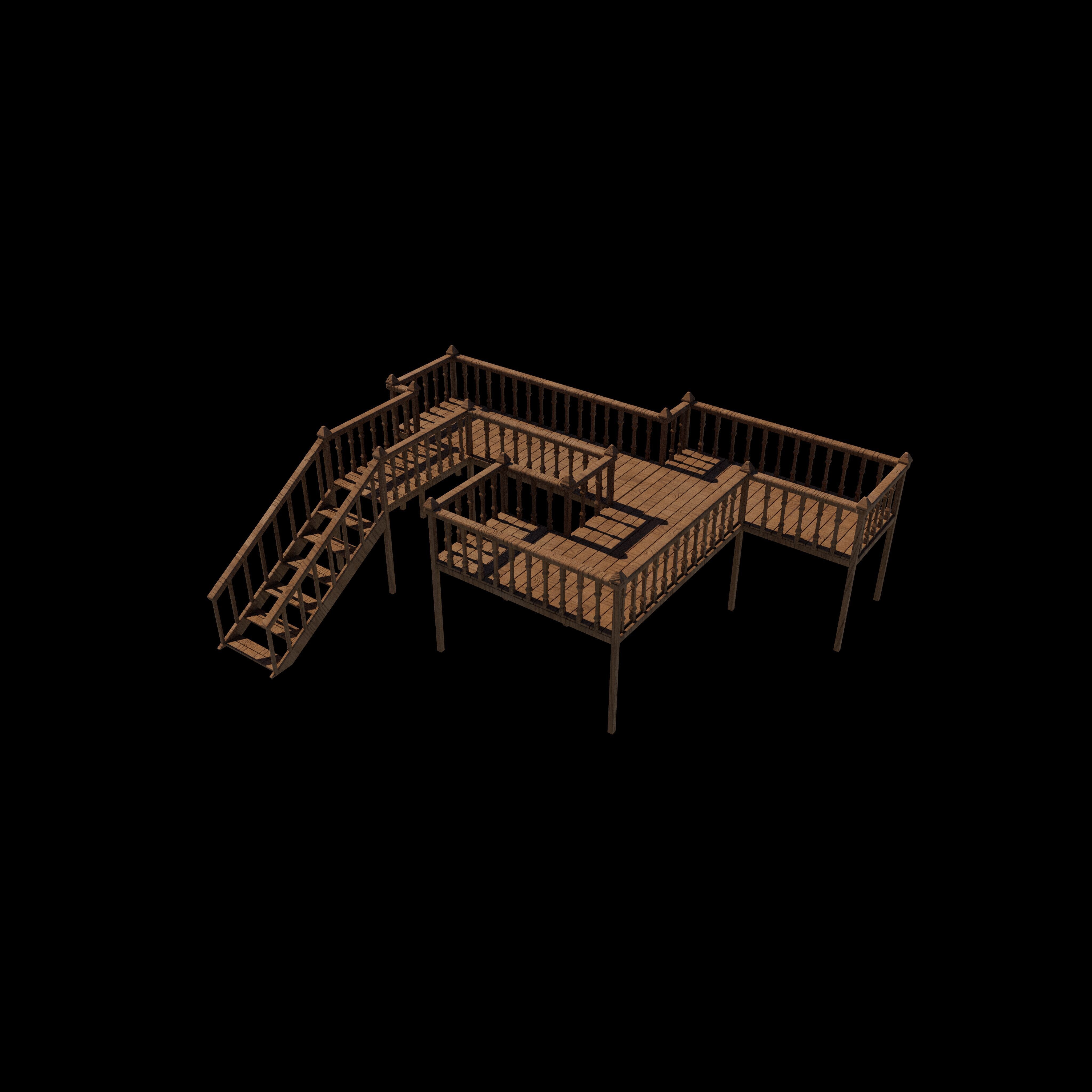 Multi Tier Deck 3D model_12