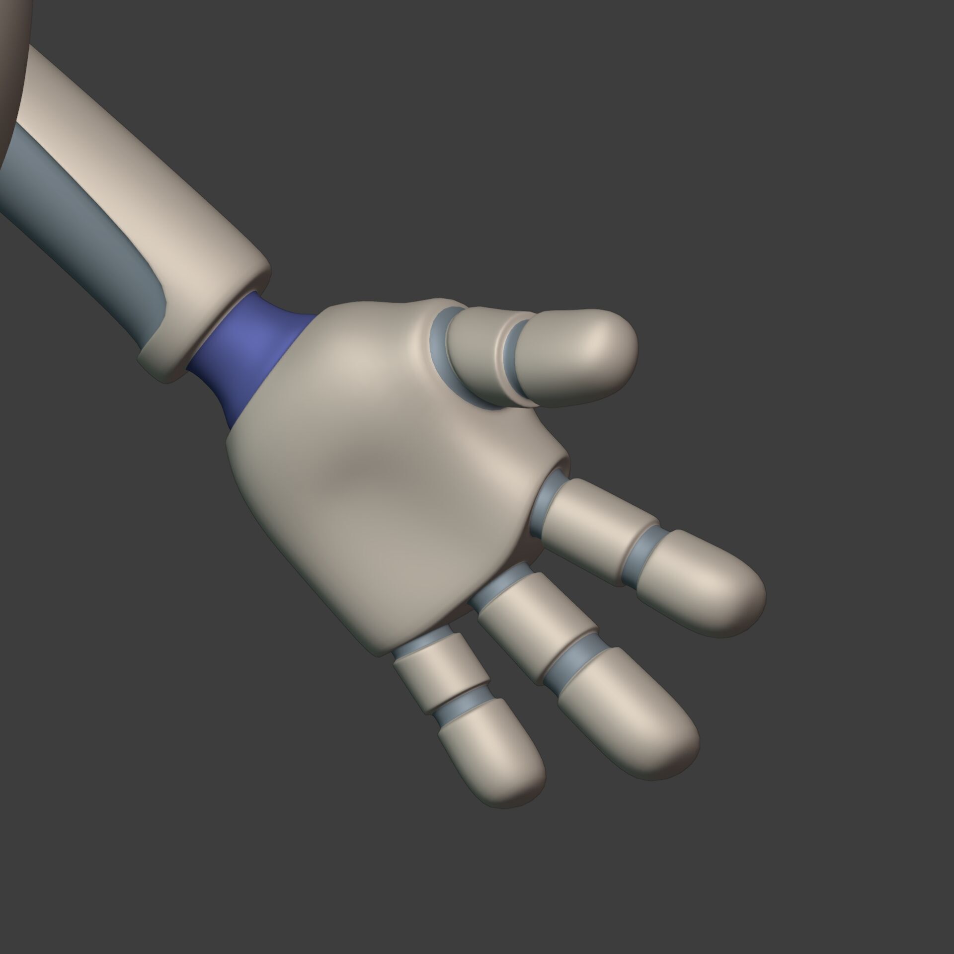 Cartoon Robot - Android - Humanoid Low-poly 3D model_15