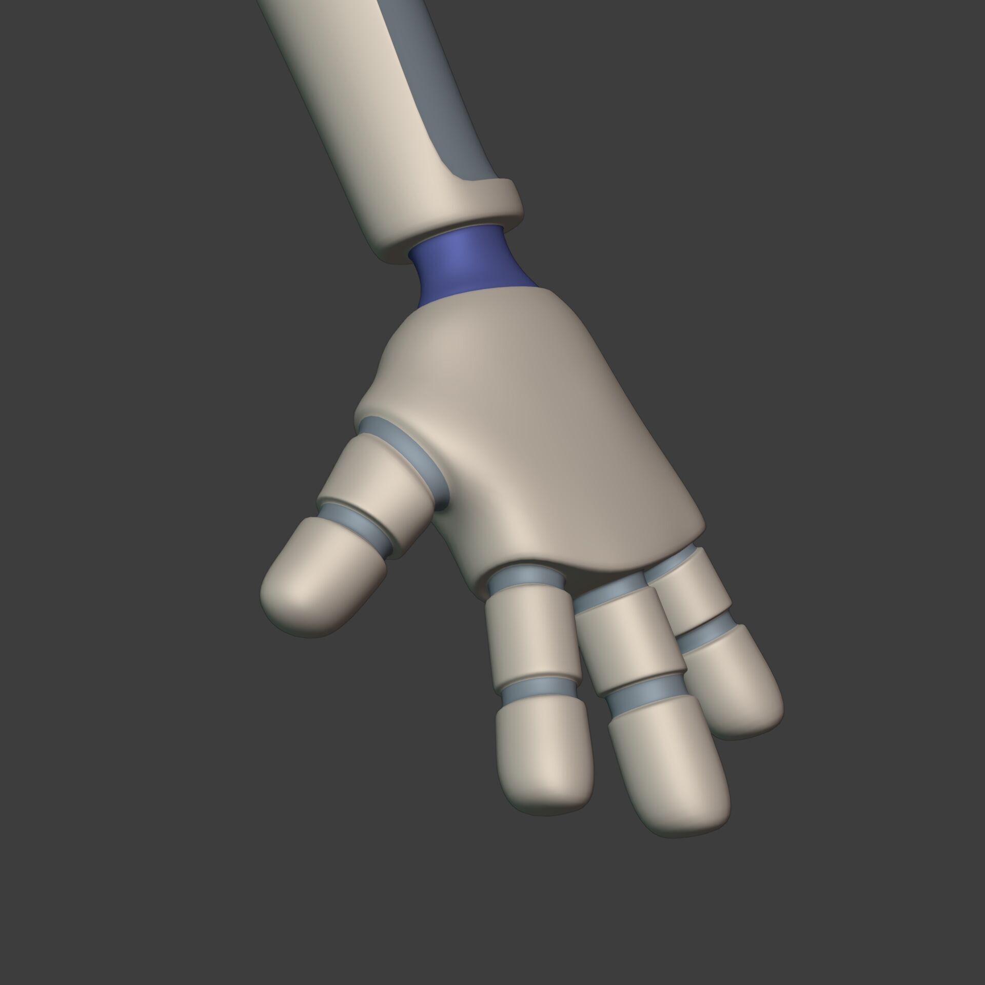 Cartoon Robot - Android - Humanoid Low-poly 3D model_13