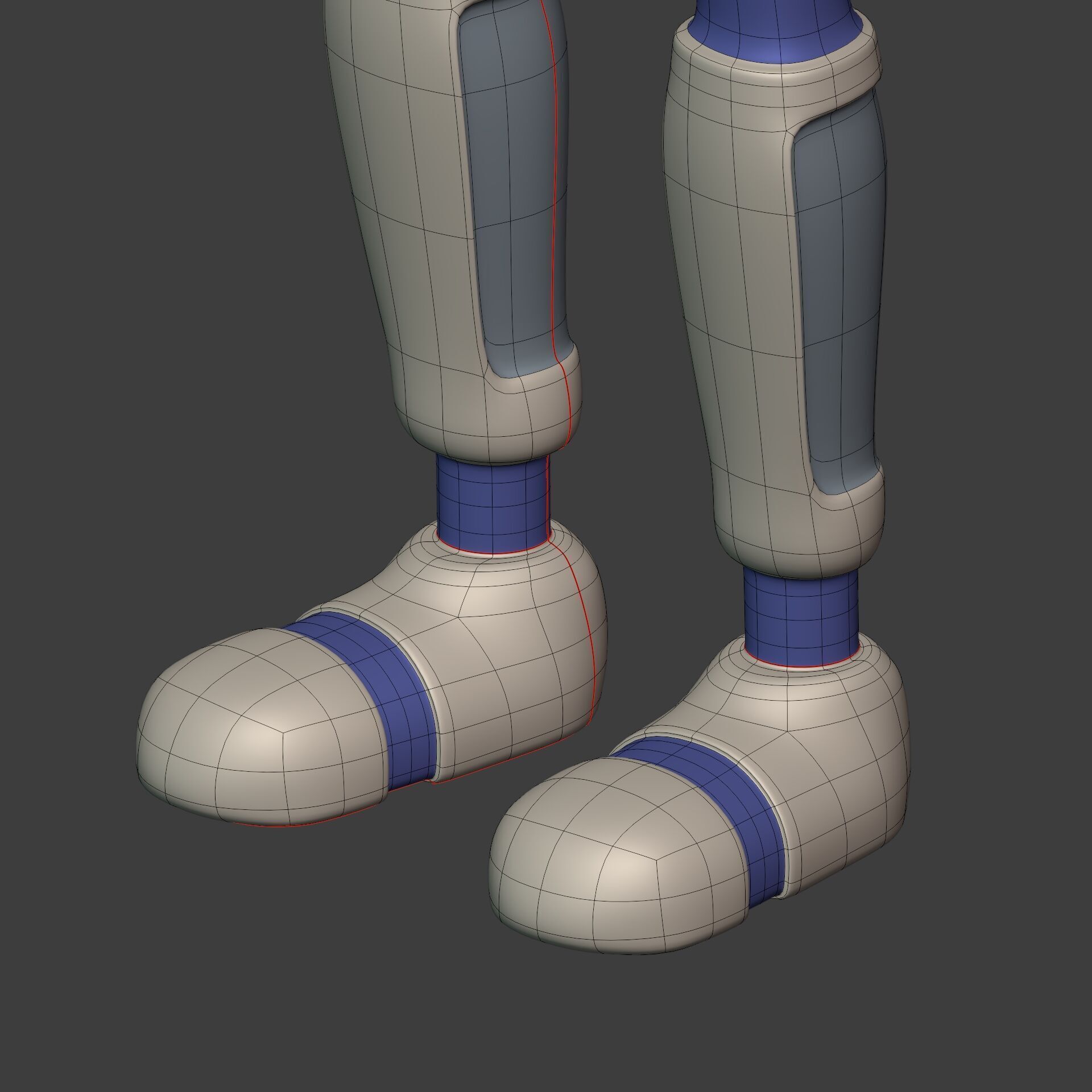 Cartoon Robot - Android - Humanoid Low-poly 3D model_18