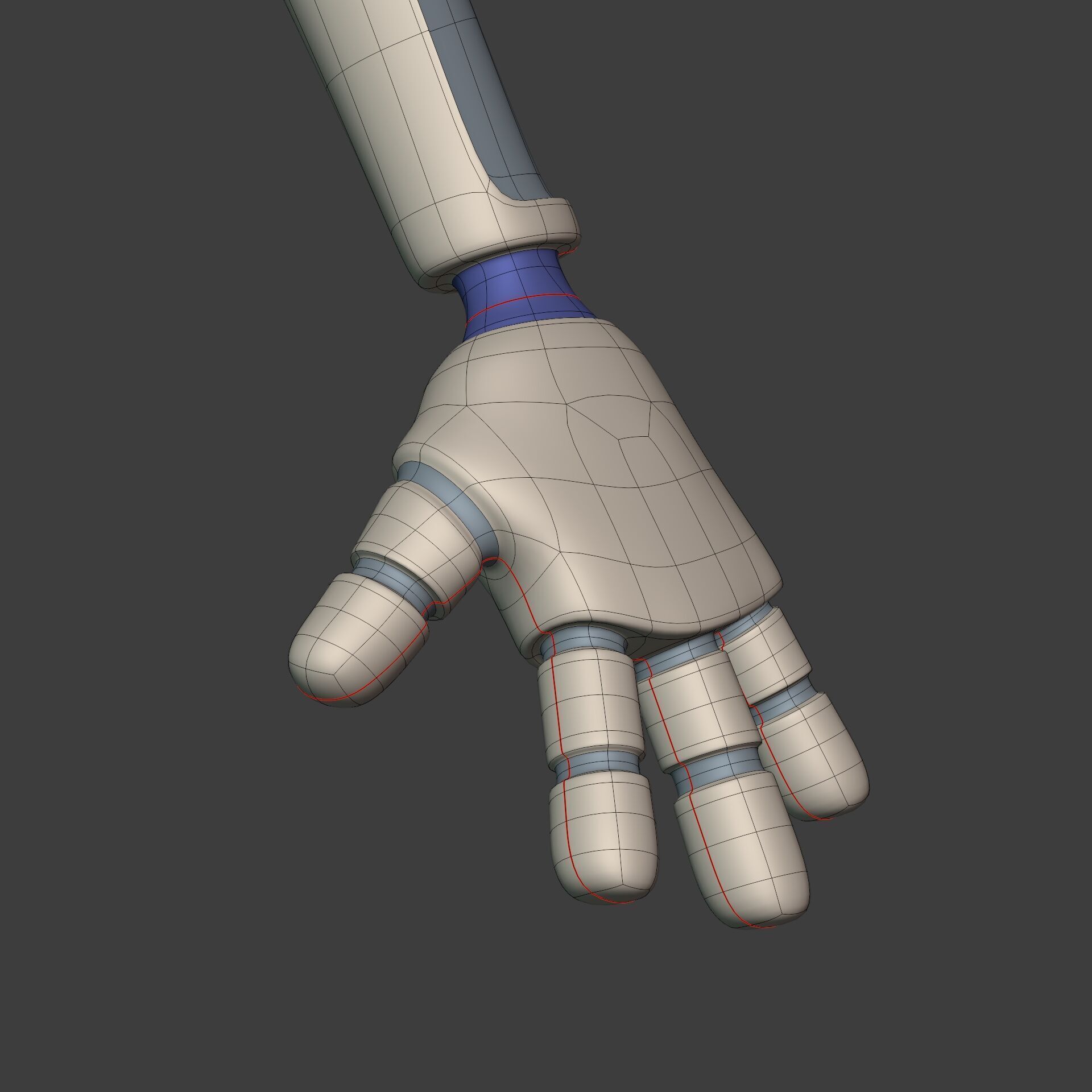 Cartoon Robot - Android - Humanoid Low-poly 3D model_14