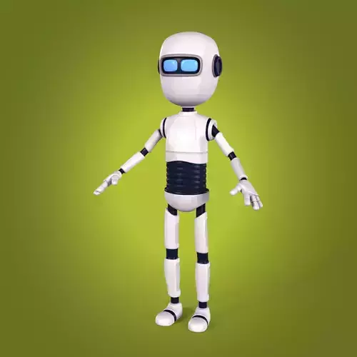 Cartoon Robot - Android - Humanoid Low-poly 3D model Cartoon Robot - Android - Humanoid Low-poly 3D model
