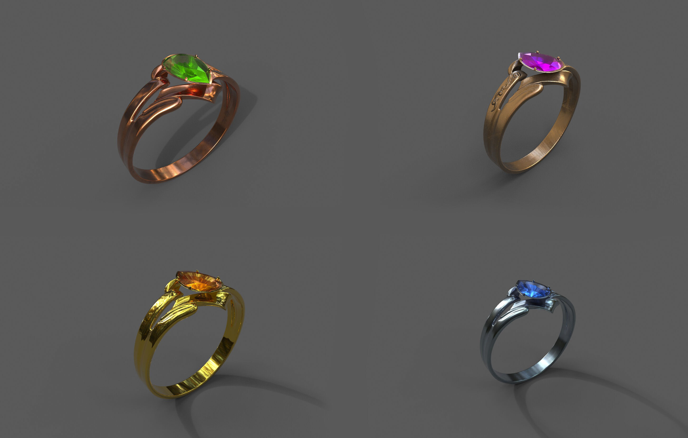 High-Quality 3D Ring Model Pack 16 3D model_63