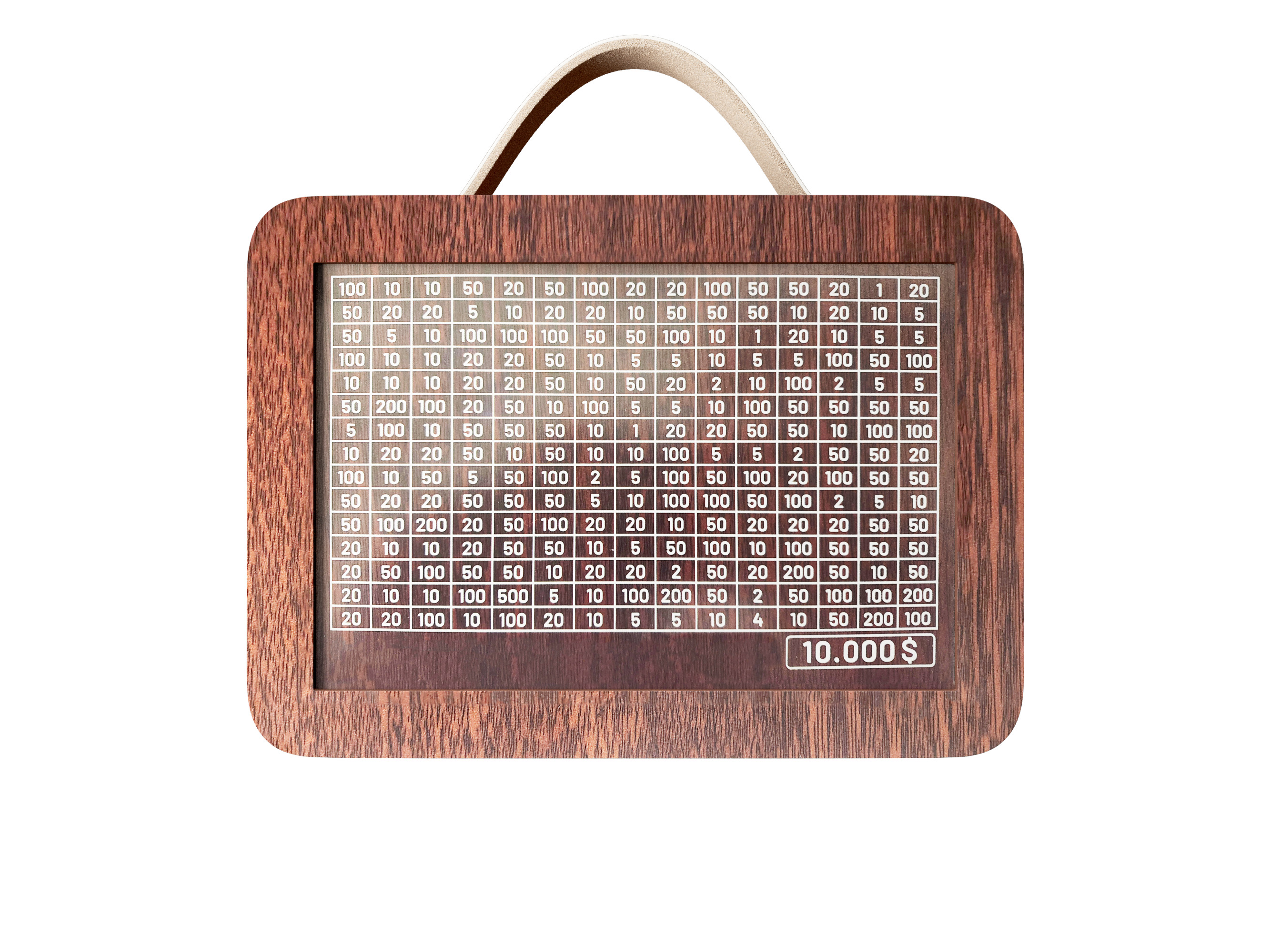 Wooden Money Box with Handle 3D model_3