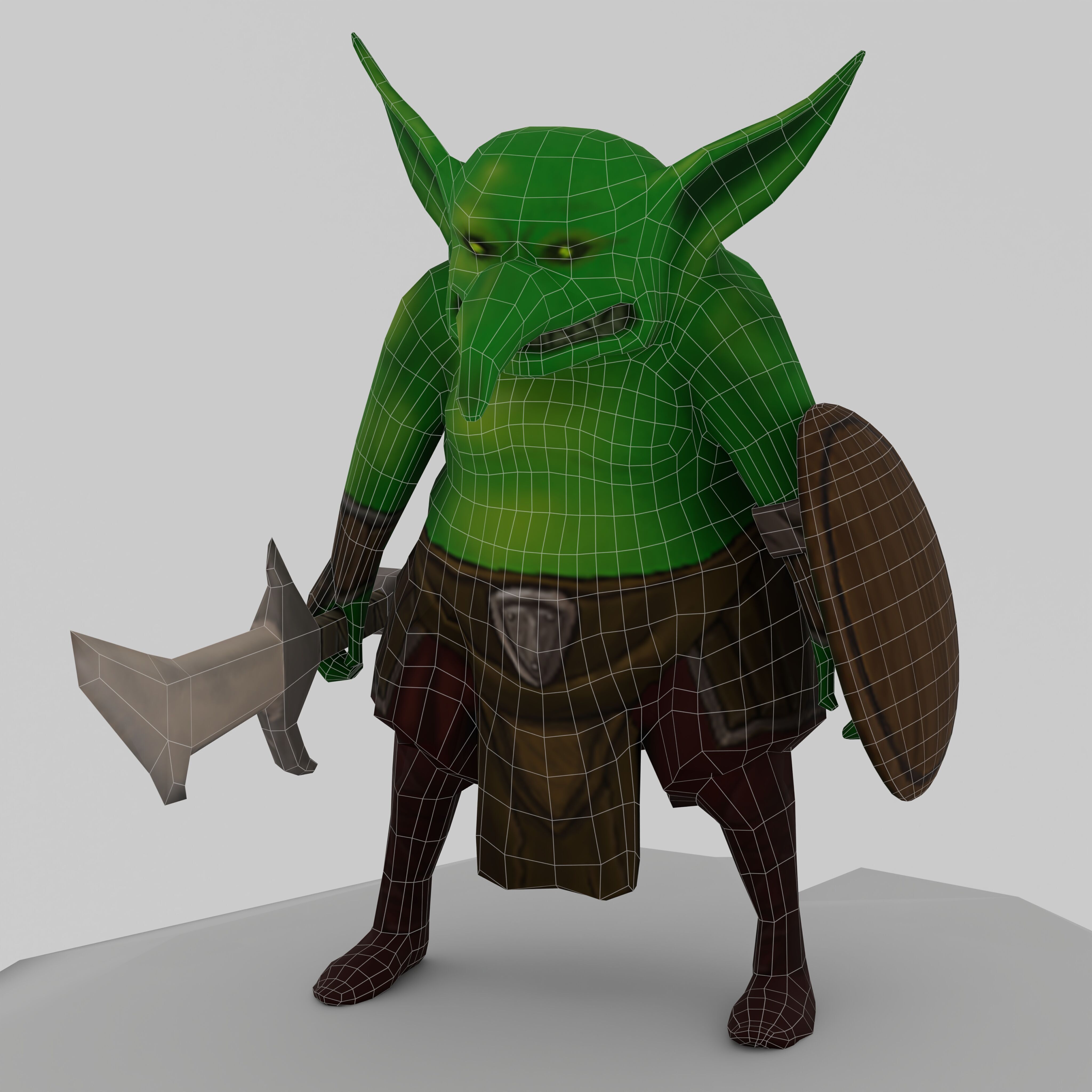 Fantasy Goblin Low-poly 3D model Low-poly 3D model_2