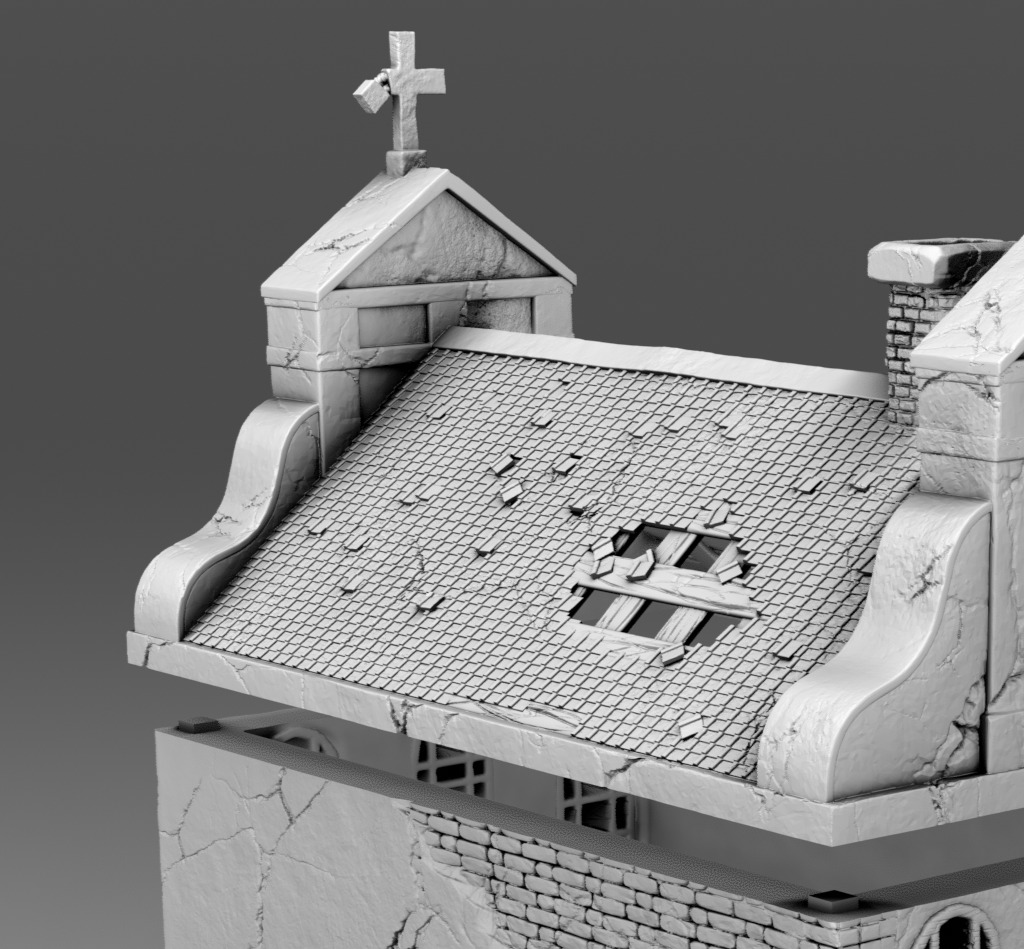 The abandoned church 3D print model_11