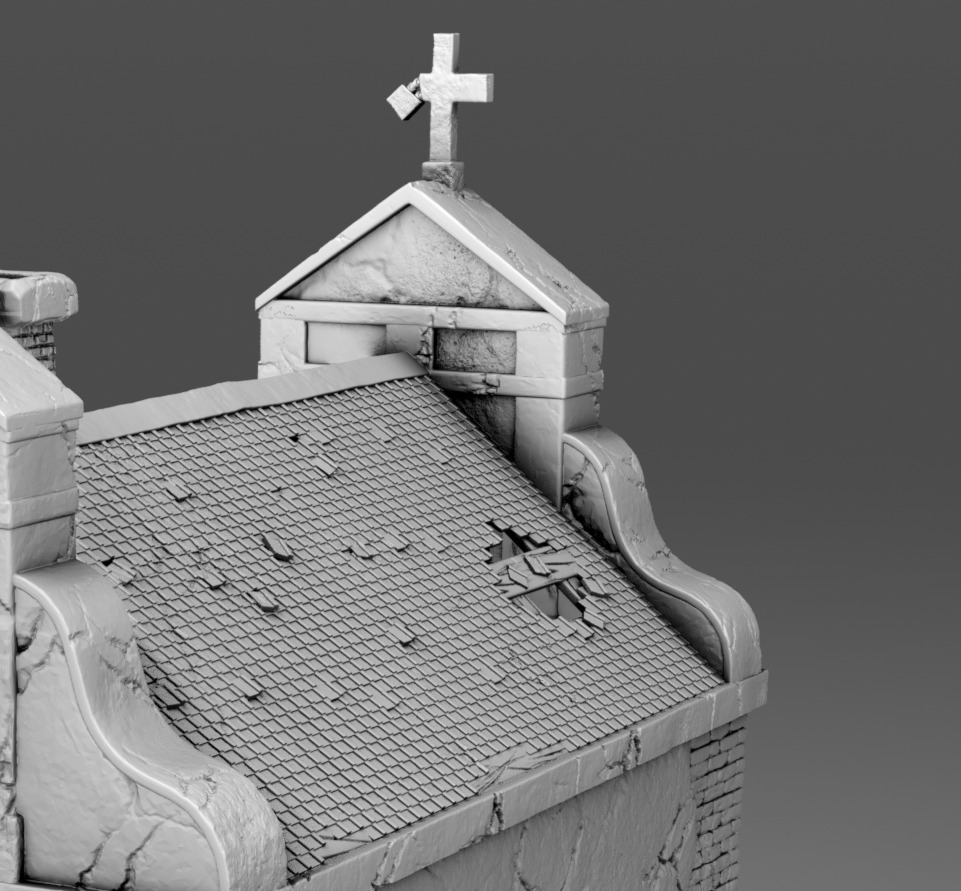 The abandoned church 3D print model_6