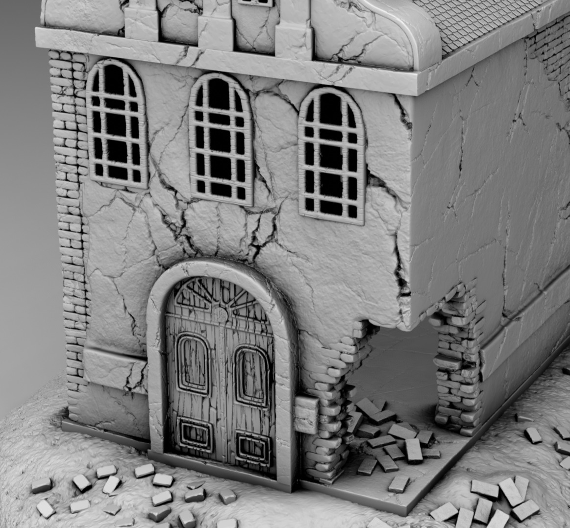 The abandoned church 3D print model_5