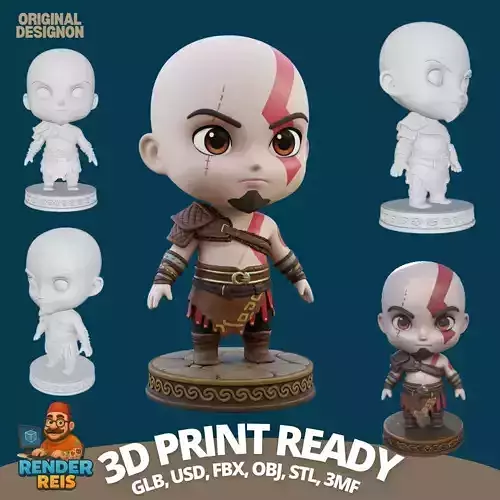 The Cute Side of the God of War in 3D 3D print model