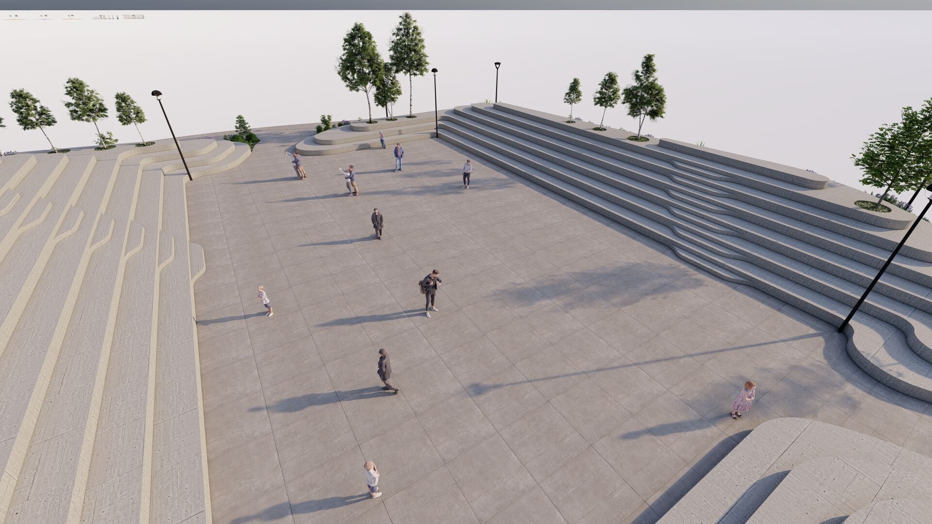 public park-Private Park Landscape Urban 3D model_28