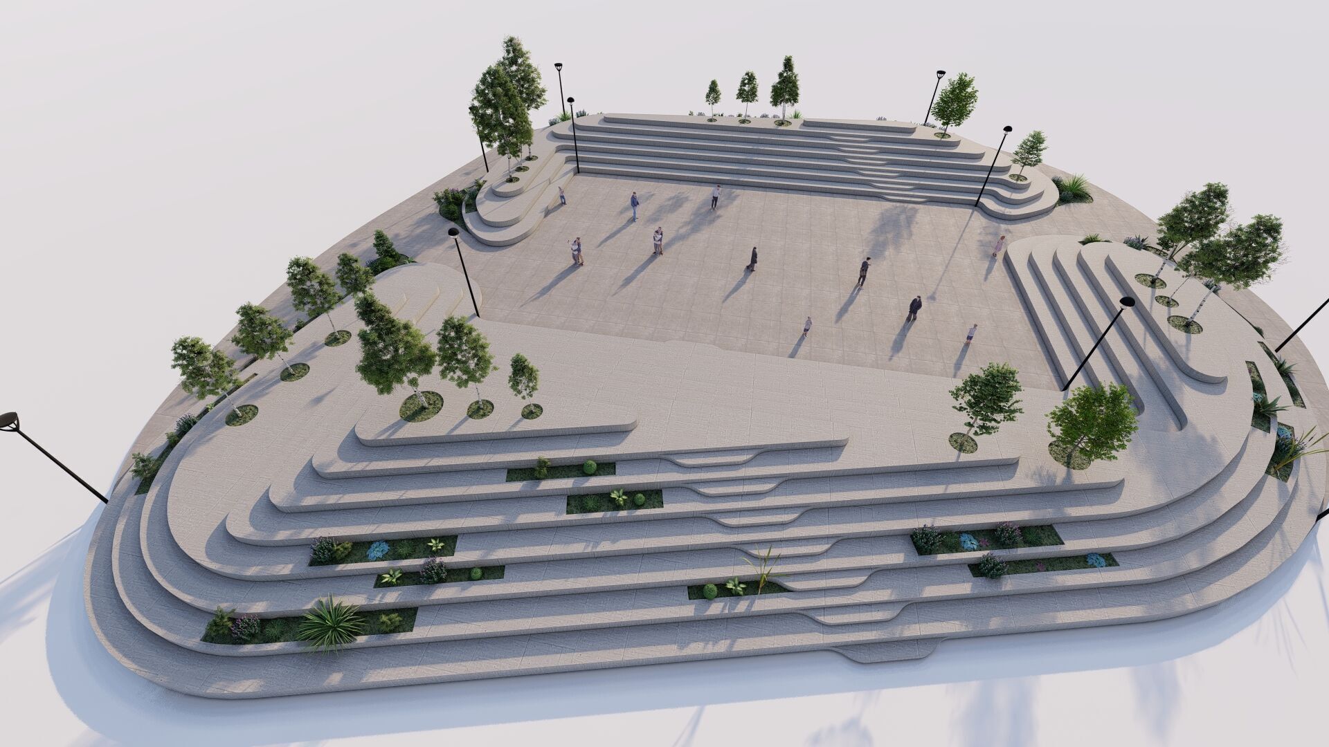 public park-Private Park Landscape Urban 3D model_1