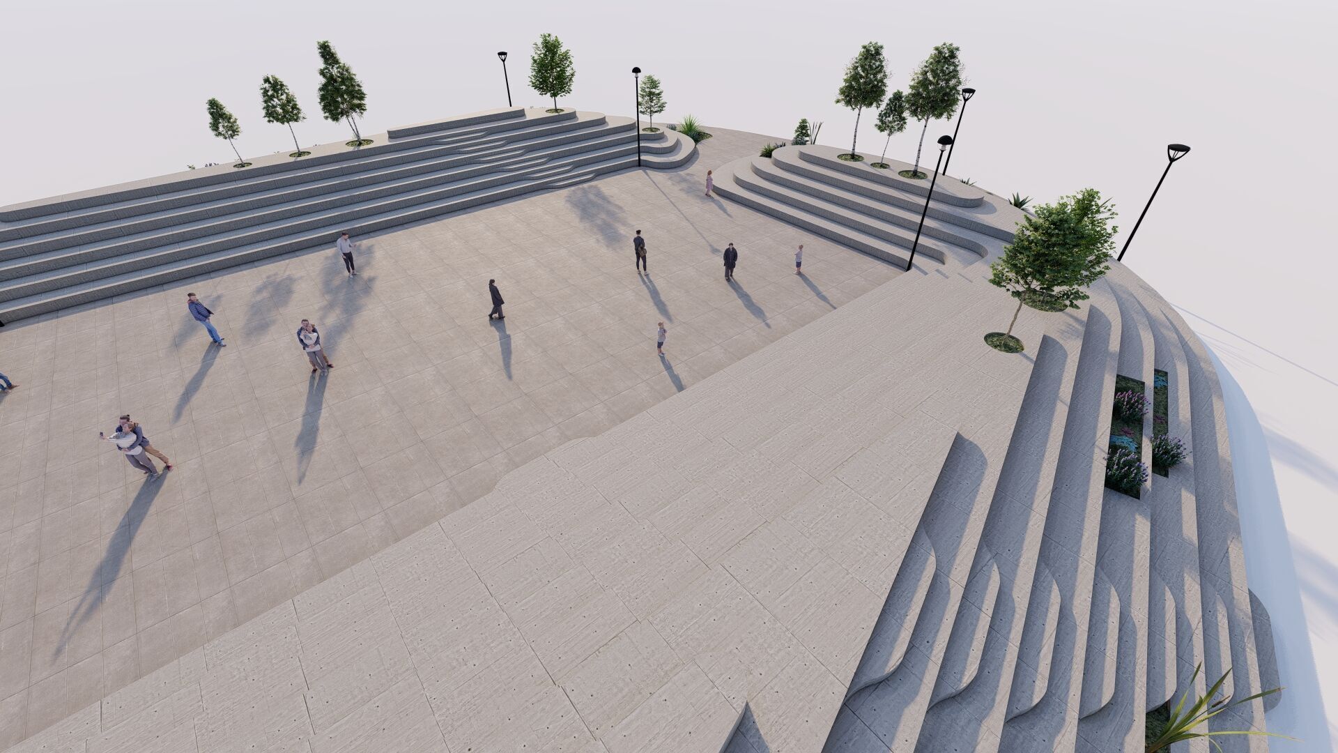 public park-Private Park Landscape Urban 3D model_29