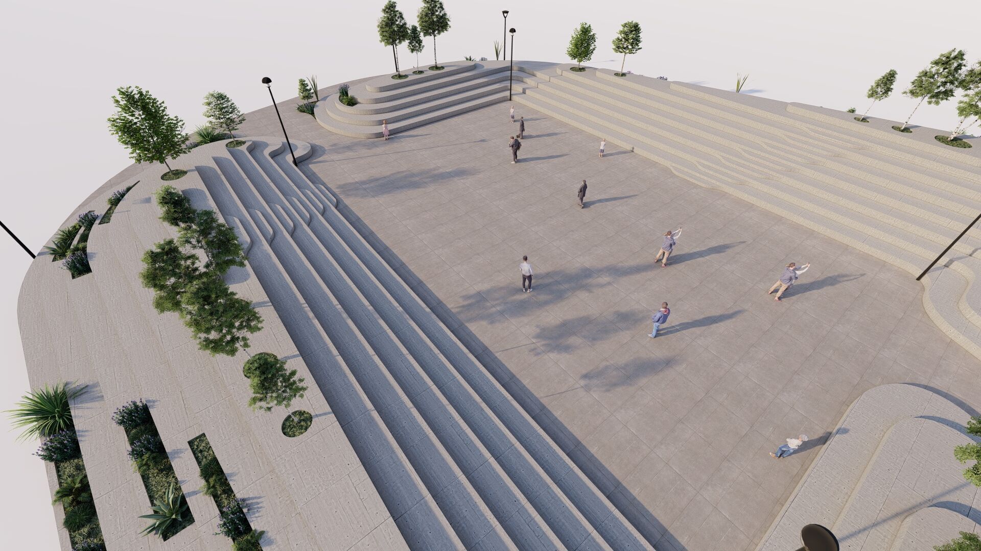 public park-Private Park Landscape Urban 3D model_25