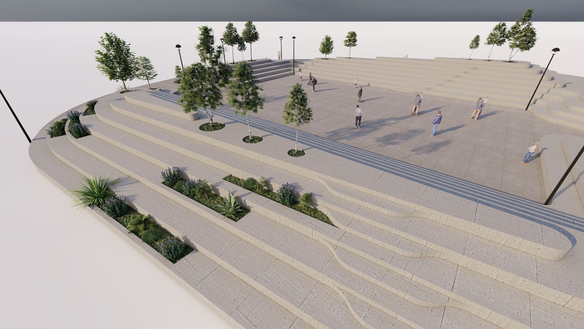 public park-Private Park Landscape Urban 3D model_24