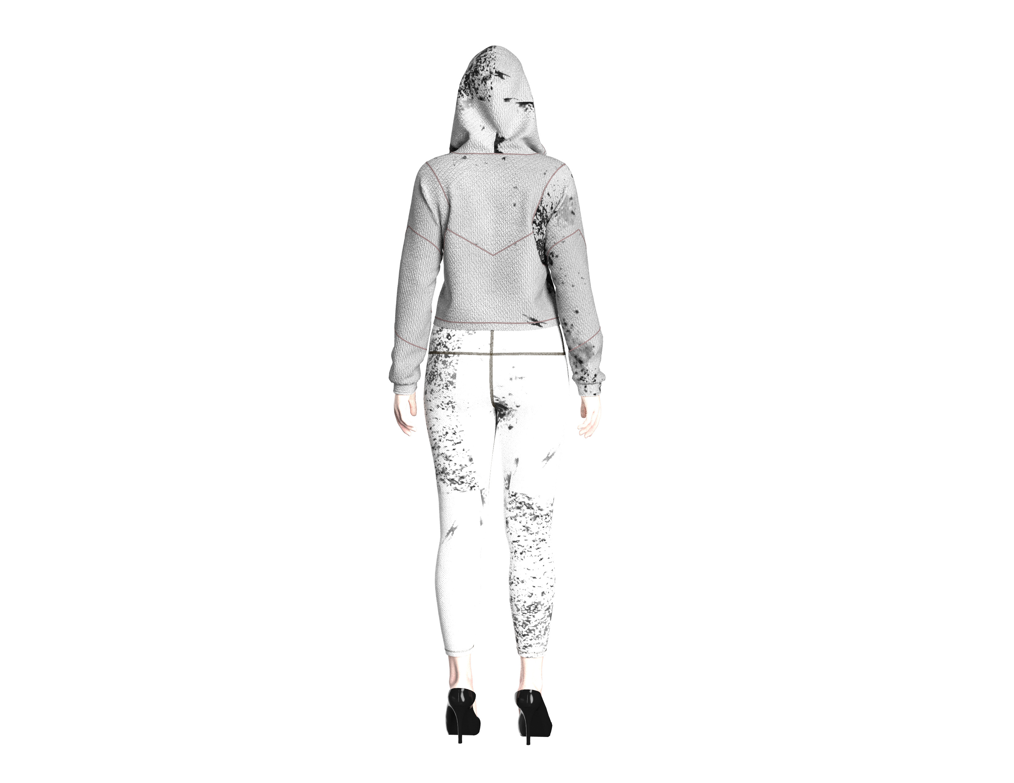 81 hoodie for women 3D print model_3