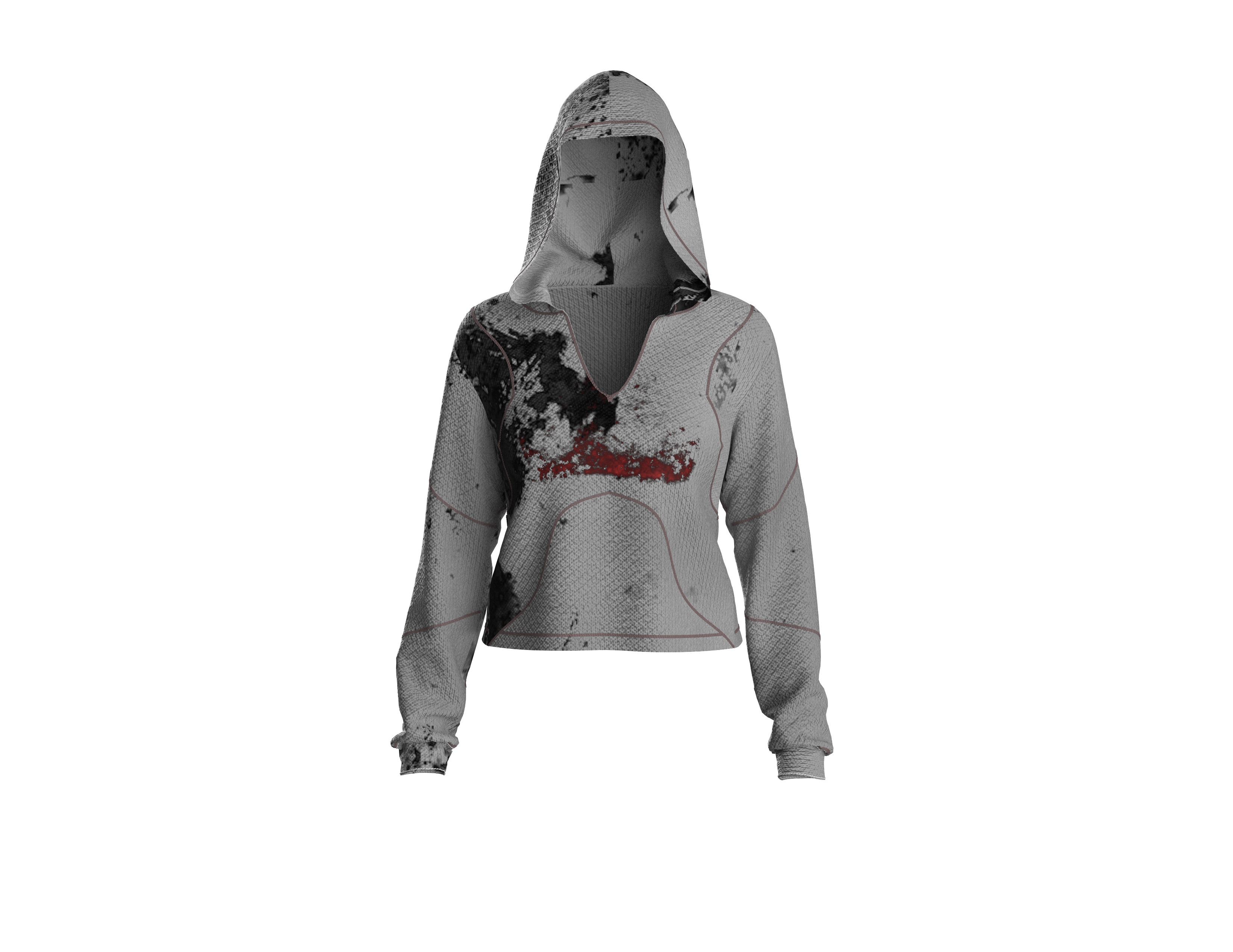 81 hoodie for women 3D print model_5