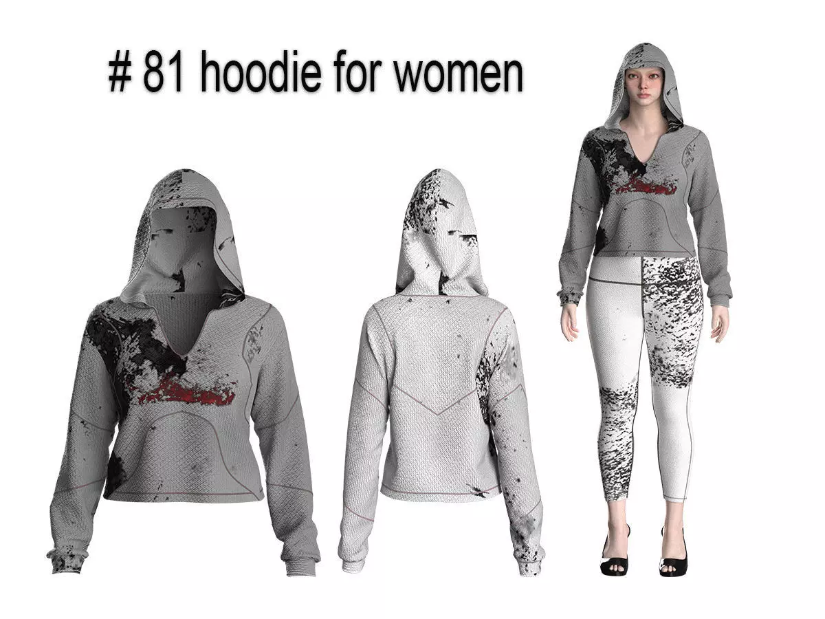 81 hoodie for women 3D print model_0