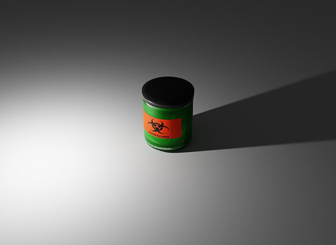 Acid Bottle Low-poly 3D model