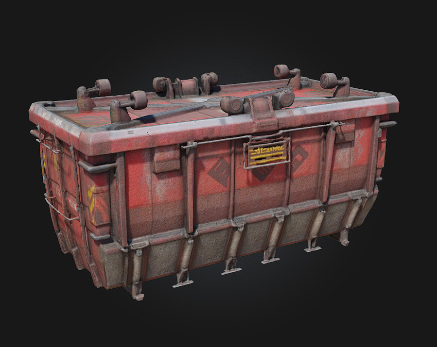 Cargo Container  Industrial Standard for Endless Utility 3D model_1