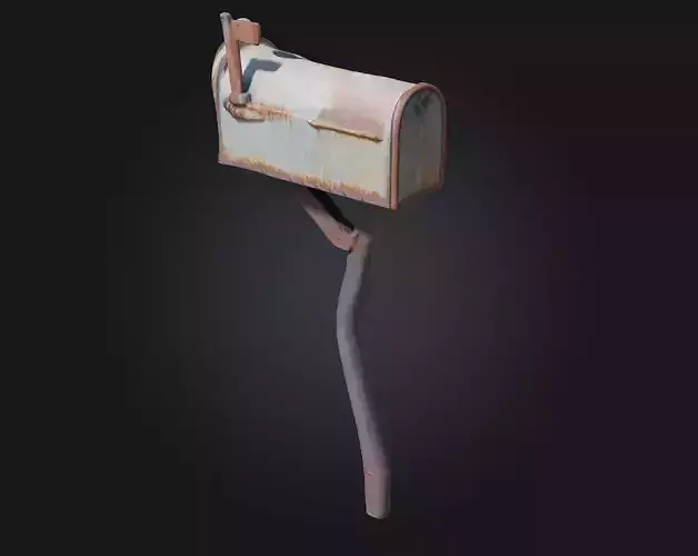 Rusty Mailbox Silent Sentinel of Forgotten Messages 3D model