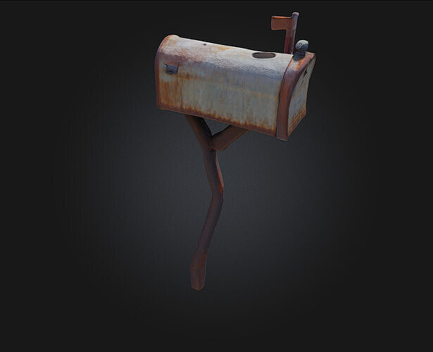 Rusty Mailbox  Silent Sentinel of Forgotten Messages 3D model 3