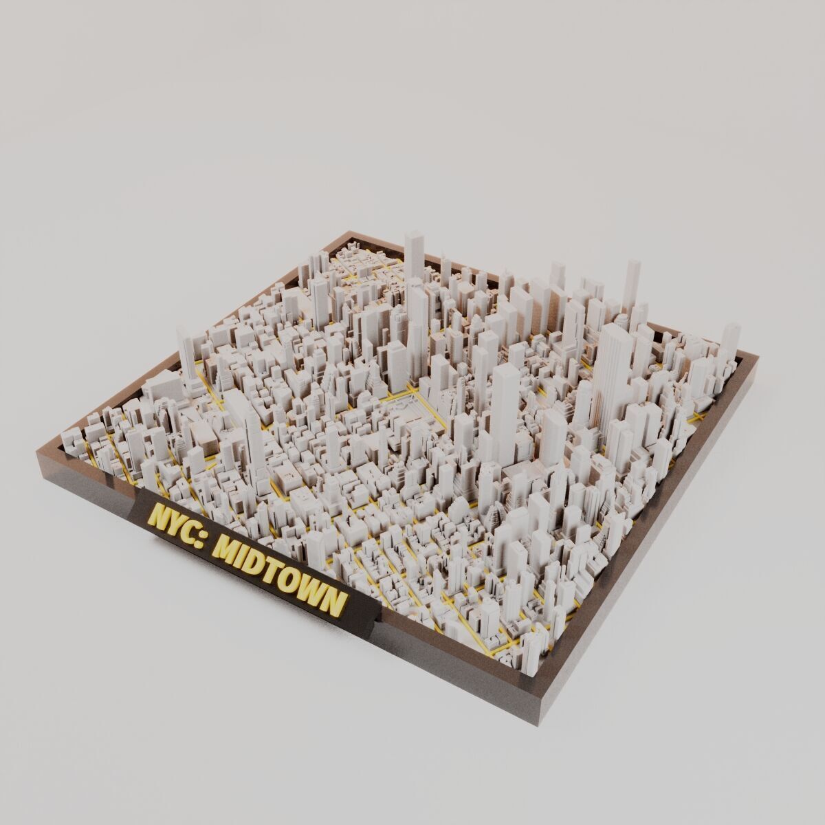 NYC Diorama Midtown Manhattan Diorma Map Modular 3D Printable 3D print model_3