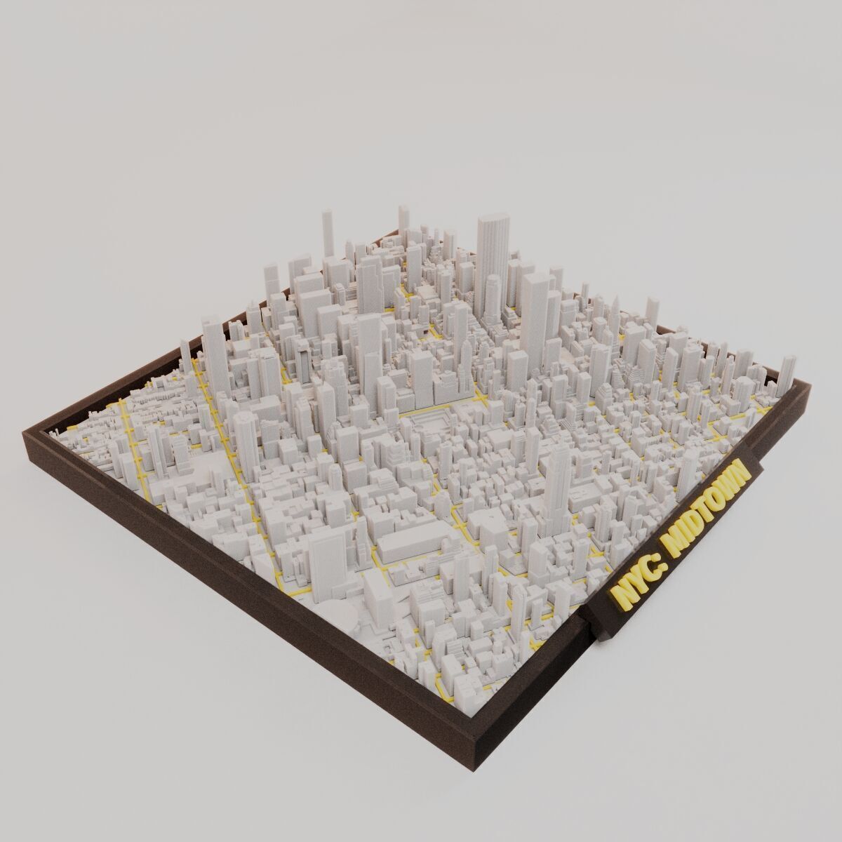 NYC Diorama Midtown Manhattan Diorma Map Modular 3D Printable 3D print model_2