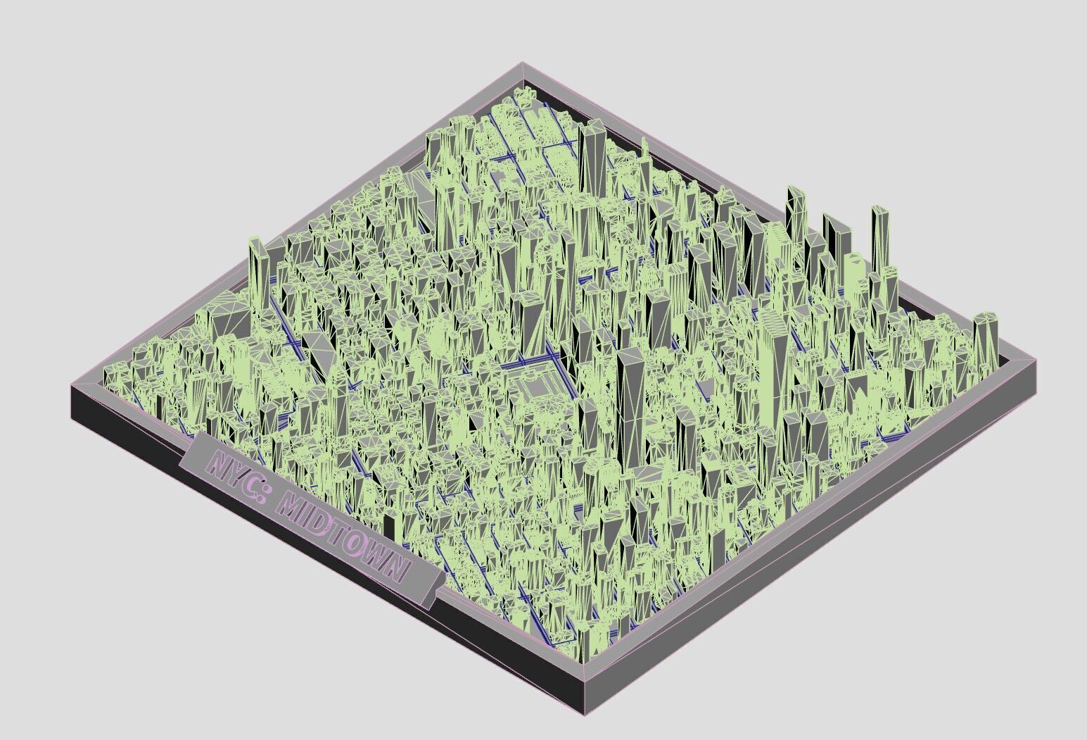 NYC Diorama Midtown Manhattan Diorma Map Modular 3D Printable 3D print model_8