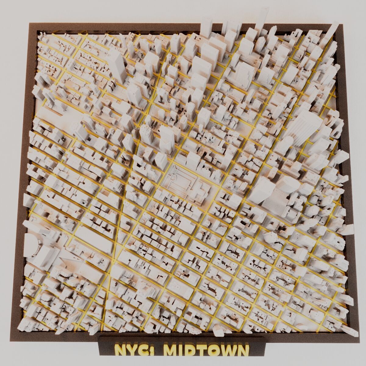 NYC Diorama Midtown Manhattan Diorma Map Modular 3D Printable 3D print model_5