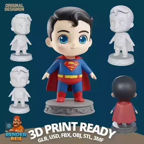 The Cute Side of Kryptons Hero in 3D 3D print model