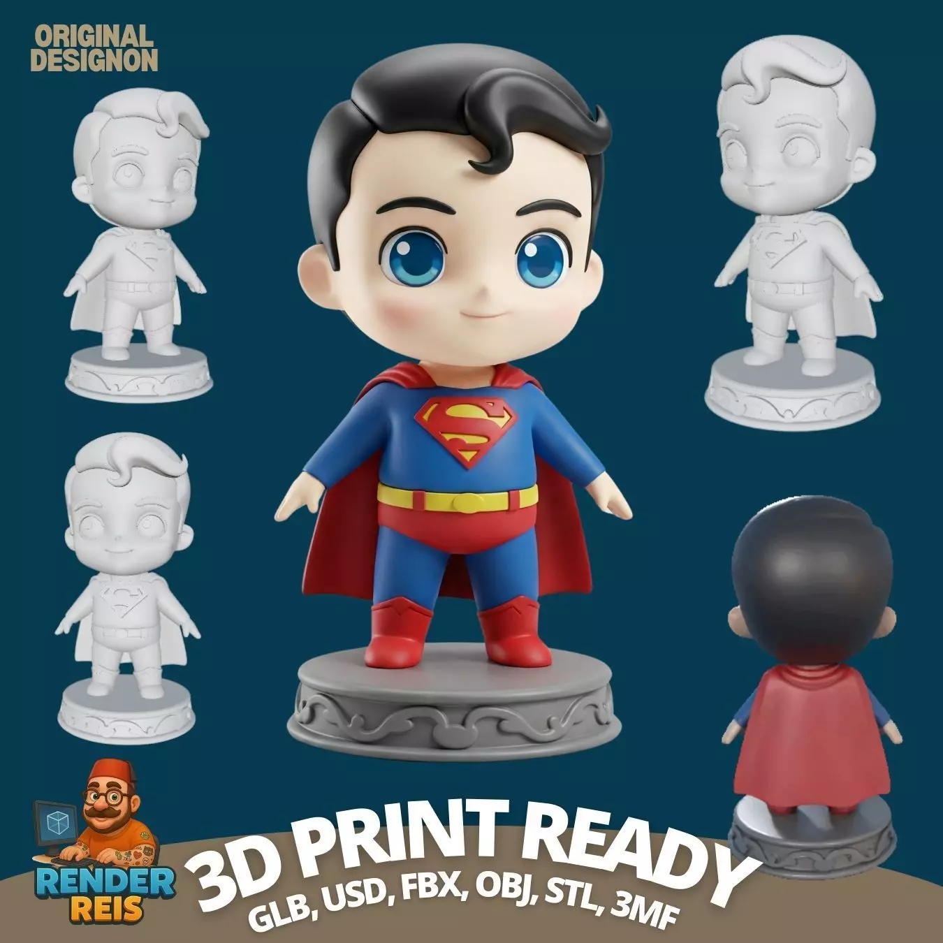 The Cute Side of Kryptons Hero in 3D 3D print model_0