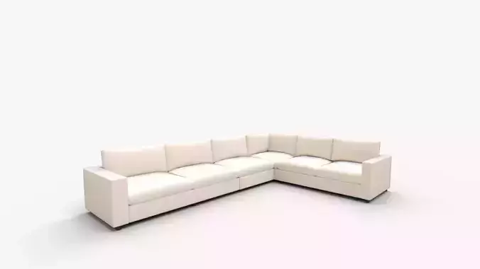 Oceanside Low Deep Seat Four Piece Corner Sectional Sofa