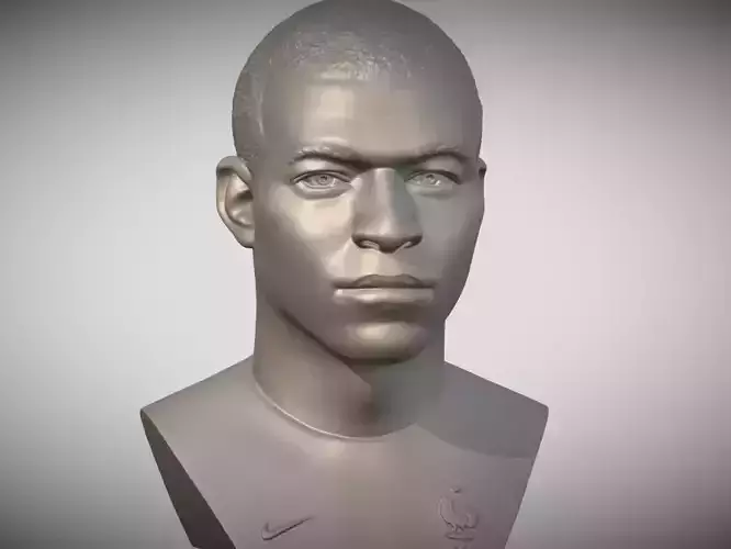 Kylian Mbappe bust 3D print model