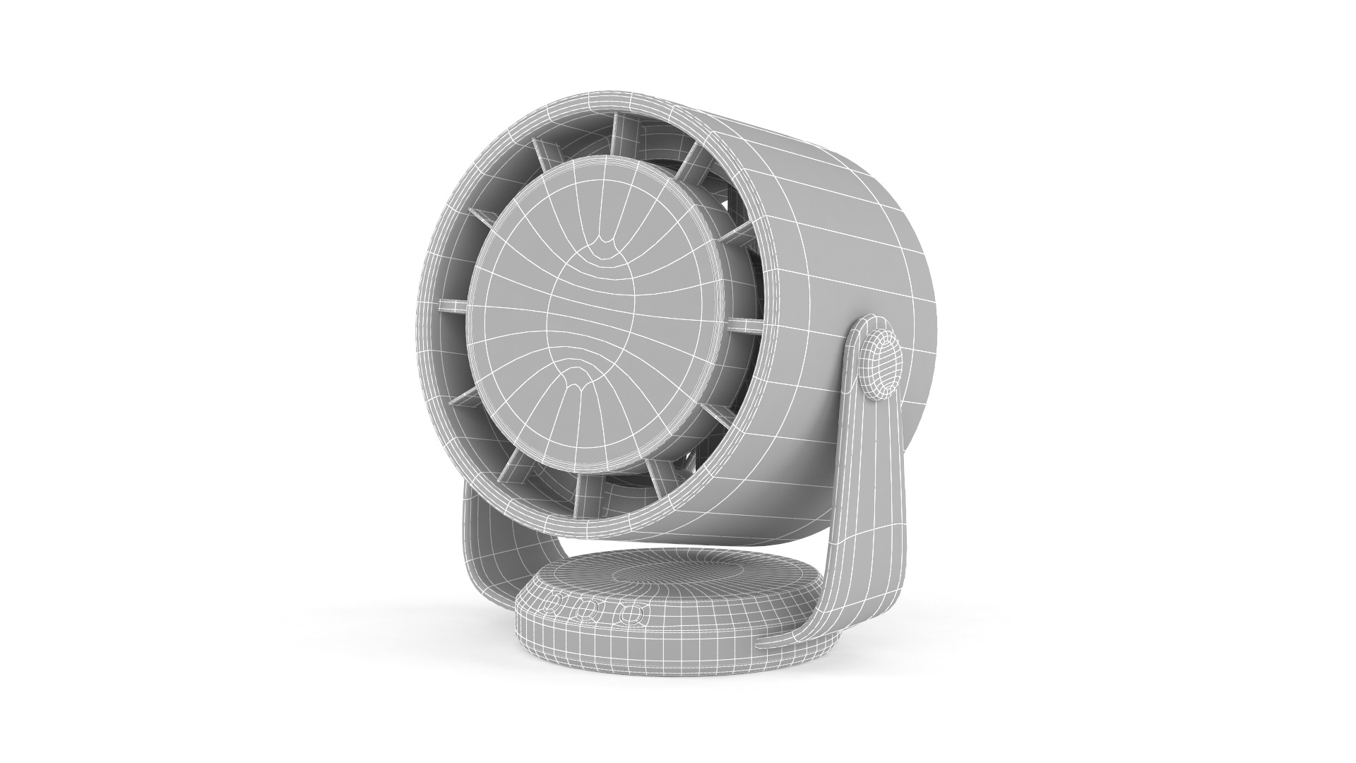 Table Fan 3D model_7