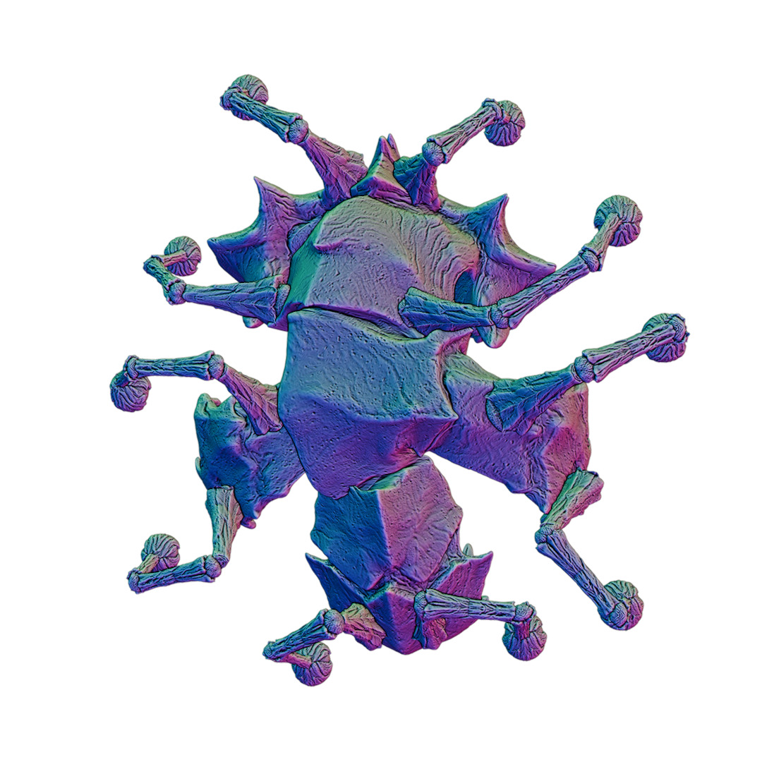 Grotesque Beholder - Monstrous Horror 3D Printable Miniature 3D print model_5